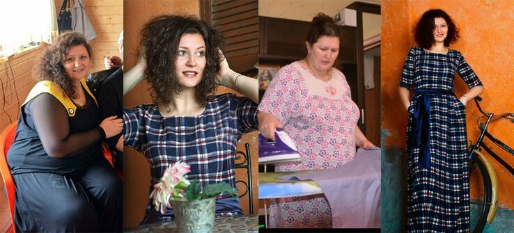 Γυναίκα πριν και μετά τη δίαιτα Dukan